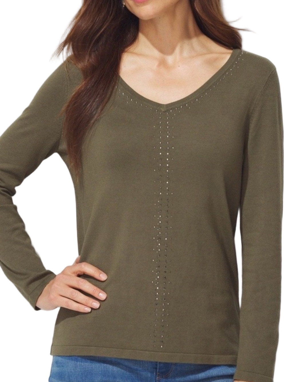 63. NWT WOMENS CHICO’S 4/XXL DETAIL SWEATER